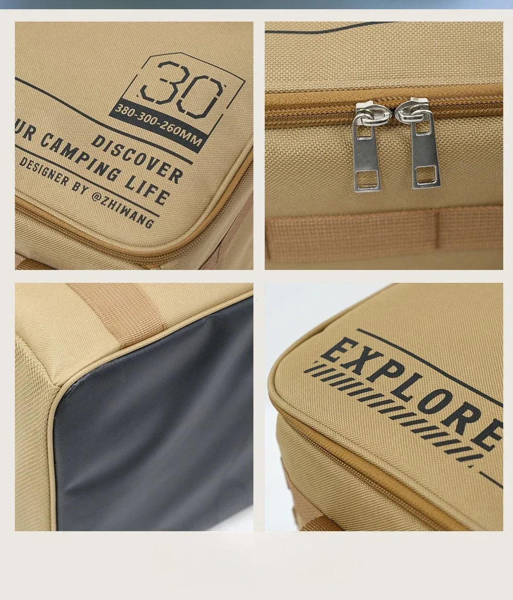 Outdoor folding storage box, picnic camping storage box, tableware, kitchenware, large capacity