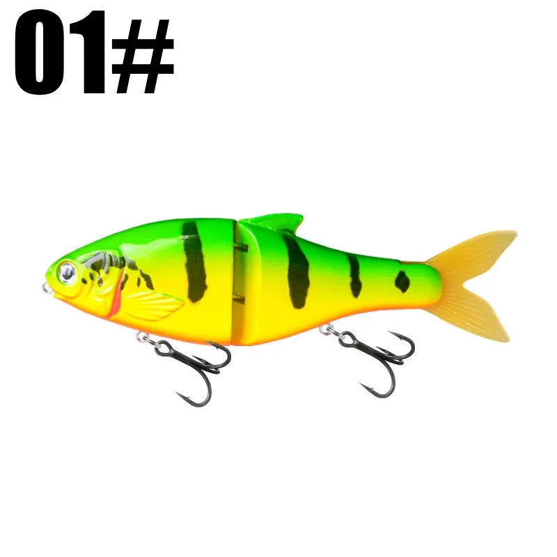 GRS Glider Fishing Lures Glide Bait Jointed Swimbait Artificial Hard Baits Lures with Treble Hooks
