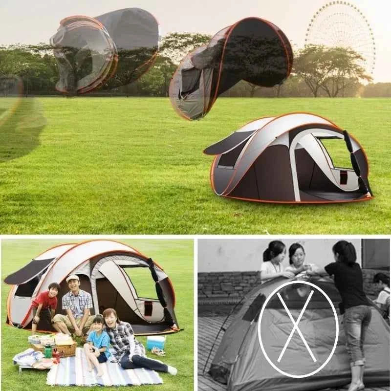 Automatic Pop-Up Camping Tent – 3 to 8 Person Family Tent, Waterproof, Instant Setup