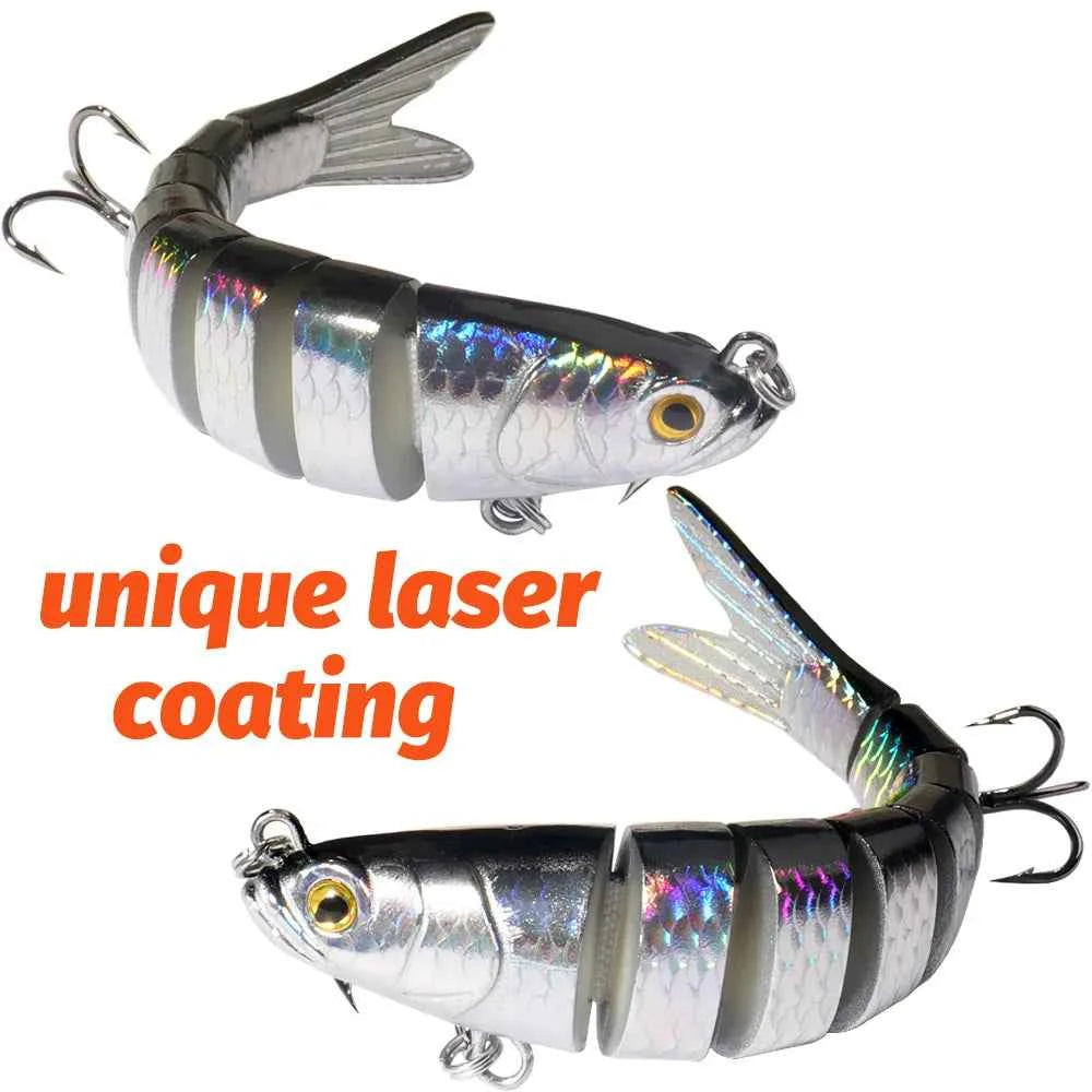 3PCS Swimbait 11g 16g 27g Joint Bait 3D Eye Laser colorful Bionic Pesca Bass Treble Hook Carp Fishing Tackle Sinking Pencil Lure