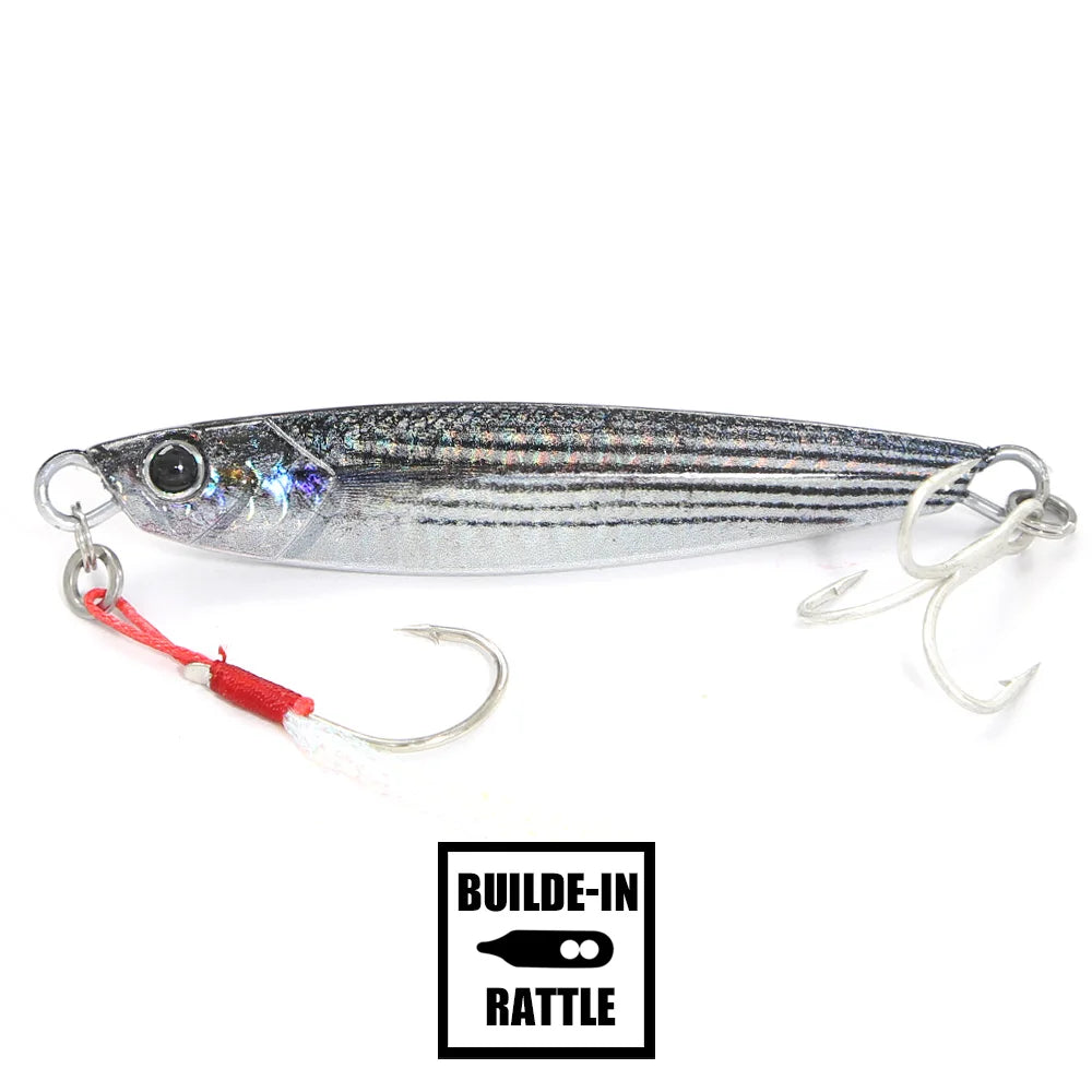 B&U Rattle Metal Jig – Saltwater Fishing Lure, Long Casting, 40g / 60g / 80g