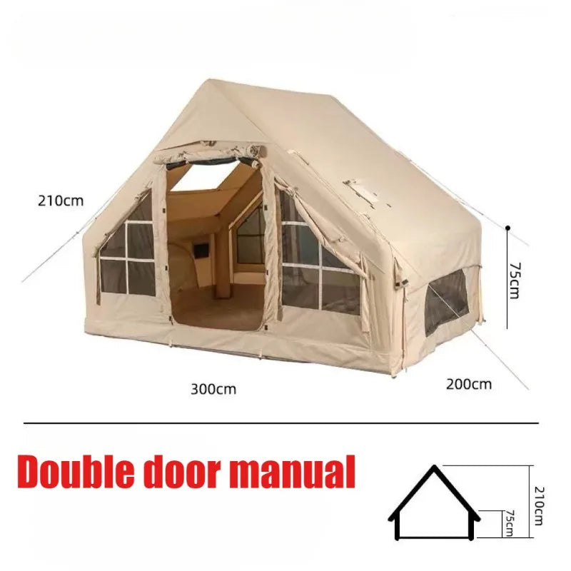 Inflatable Air Column Tent – Quick Setup | Double Door | Skylight | Mosquito Screen | Rainproof & UV Protection