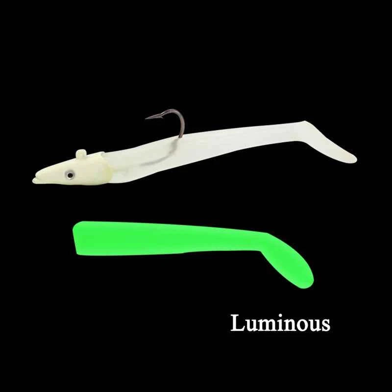 Soft Silicone Biomimetic Eel Fishing Lure – Lead Head | Luminous & Standard | 10–16cm | 5 or 10 Pack