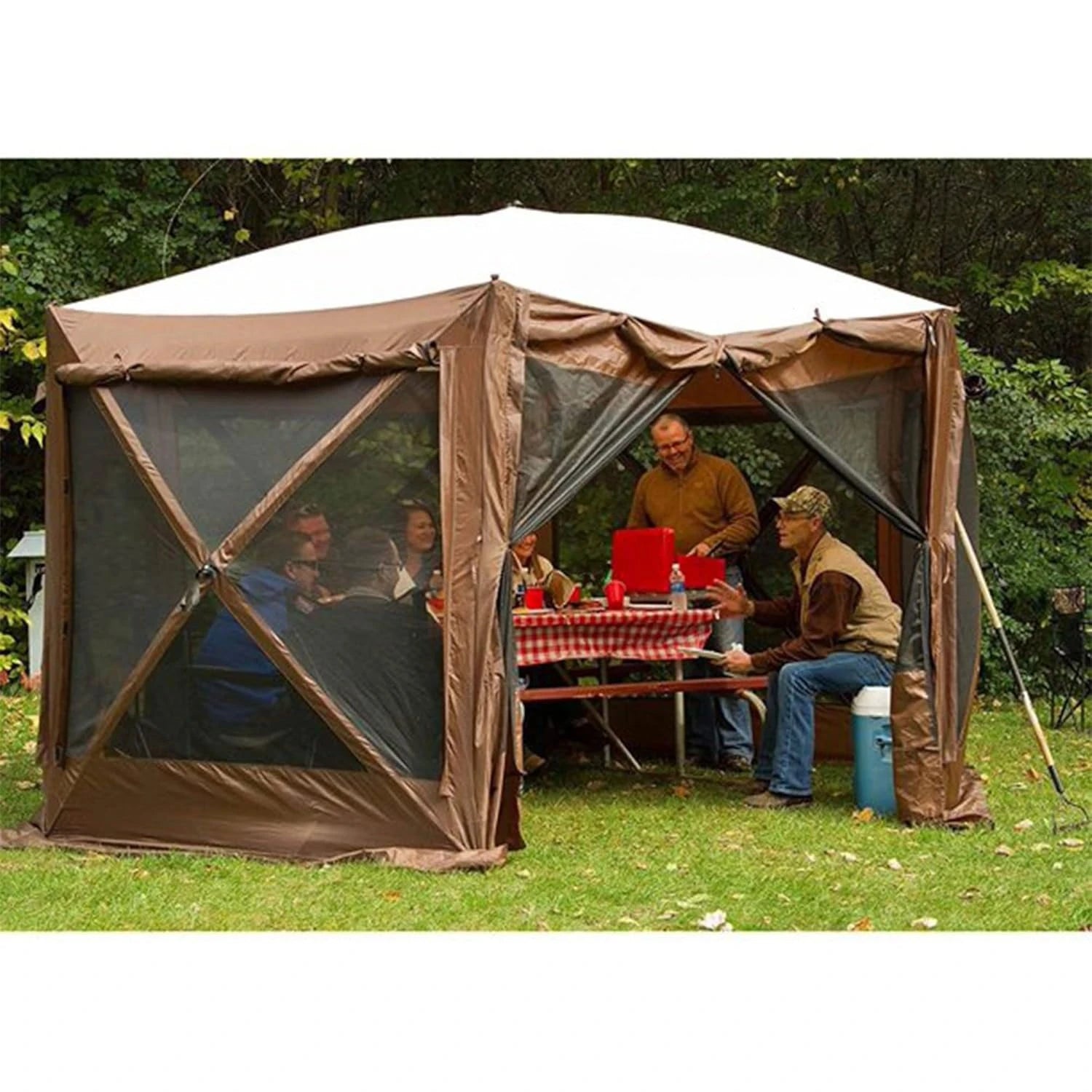 Pop Up Screen Tent, Large Outdoor Camping Gazebo Canopy, Pavilion, 12.5&