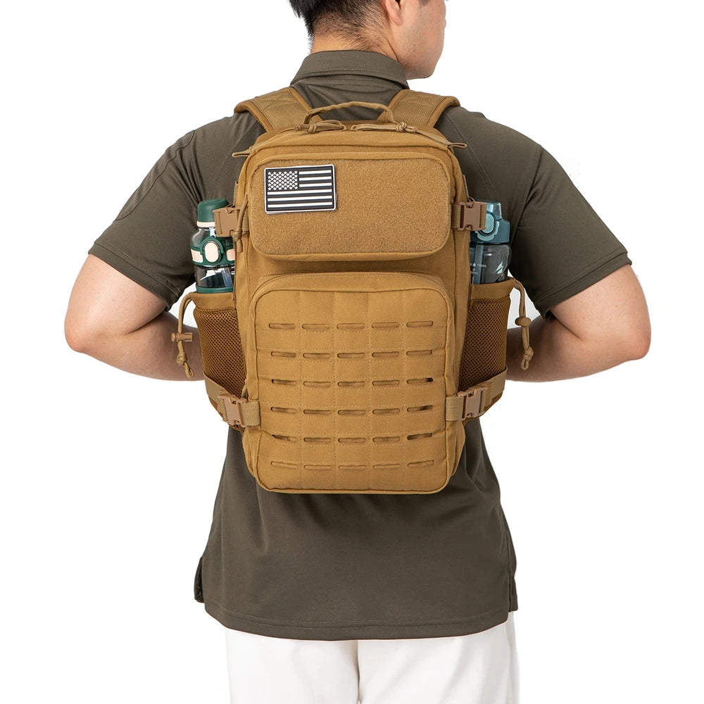Tactical Backpacks for Men Survival Laser Cut Hunting with Dual Cup Holders