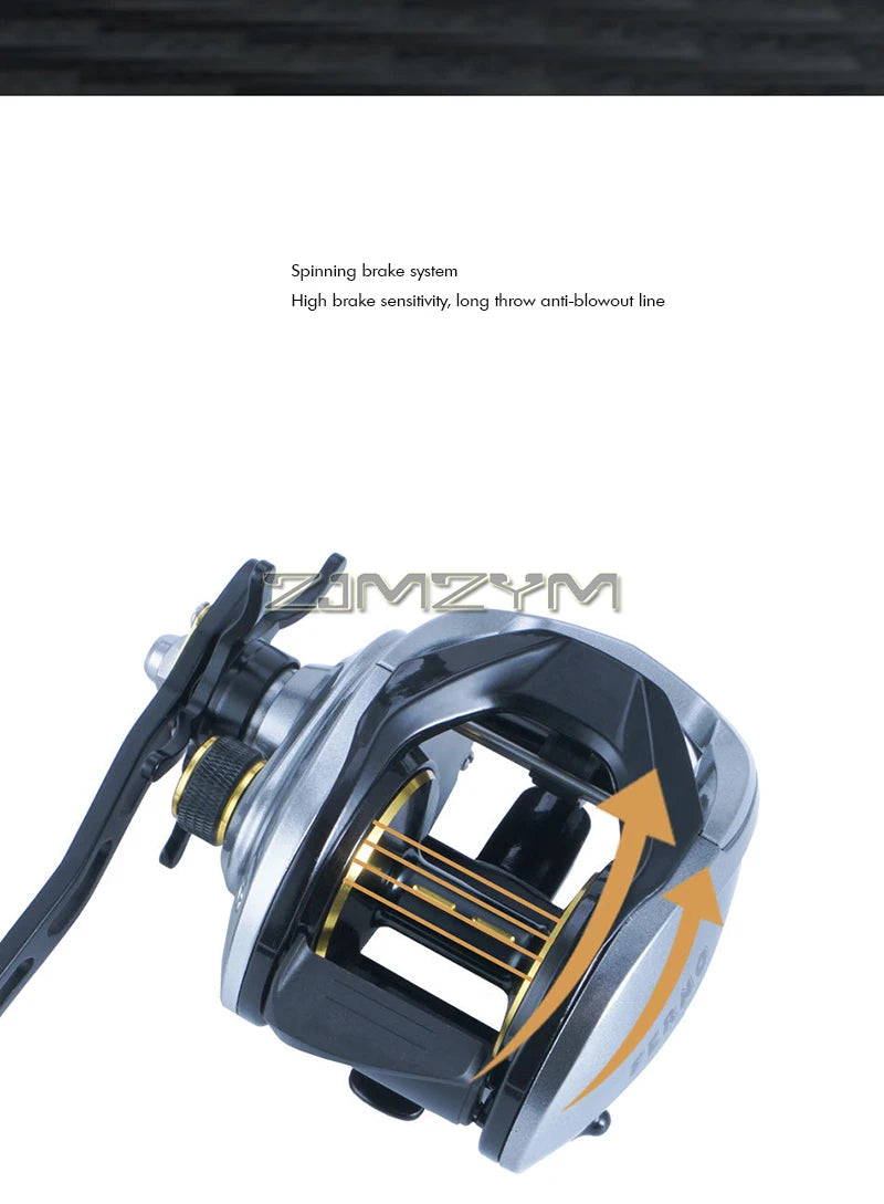 Baitcasting Reels, Baitcaster Fishing Reel, 8+1 Ball Bearing, 6.4∶1 Gear Ratio, Aluminum Alloy Frame Baitcasting Reel