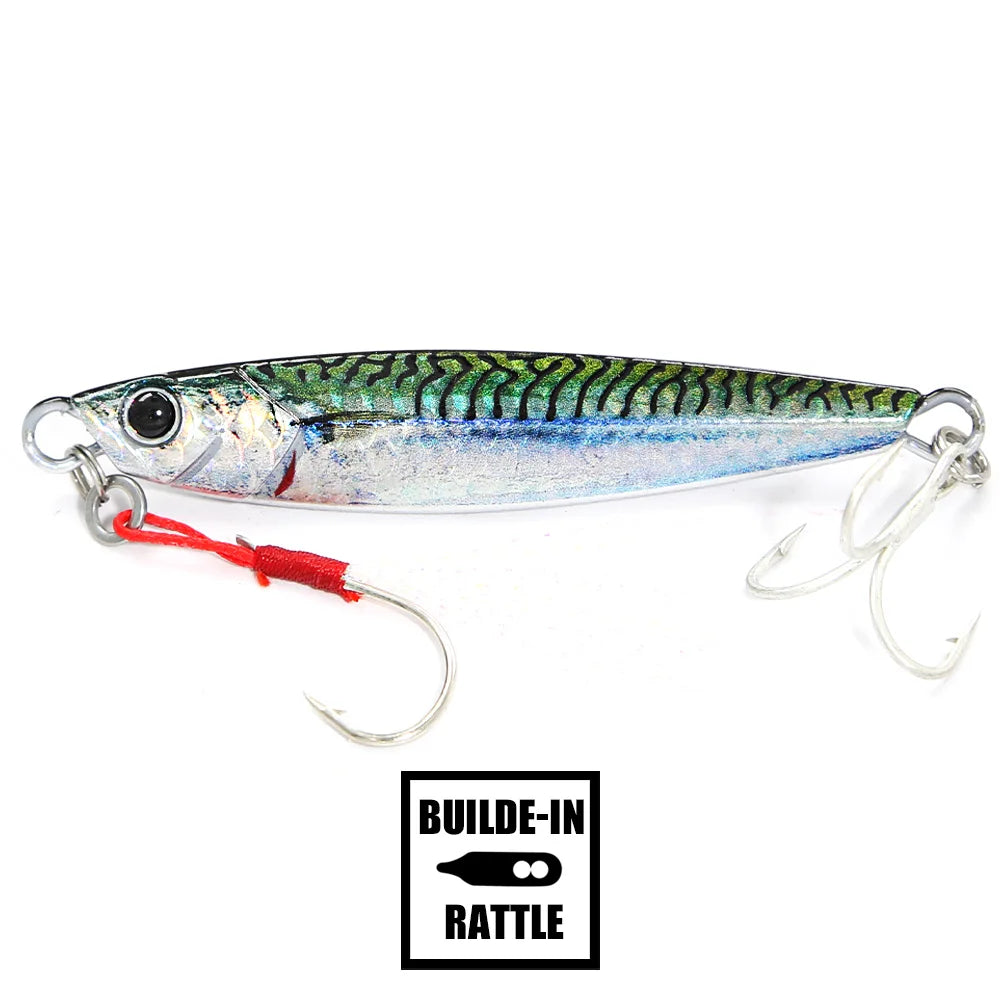 B&U Rattle Metal Jig – Saltwater Fishing Lure, Long Casting, 40g / 60g / 80g