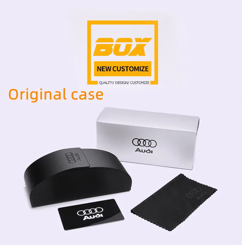 Audi Polarized UV400 Driving Sunglasses for Men/Women Square Frame Glasses Wholesale Gift for Auto Enthusiasts