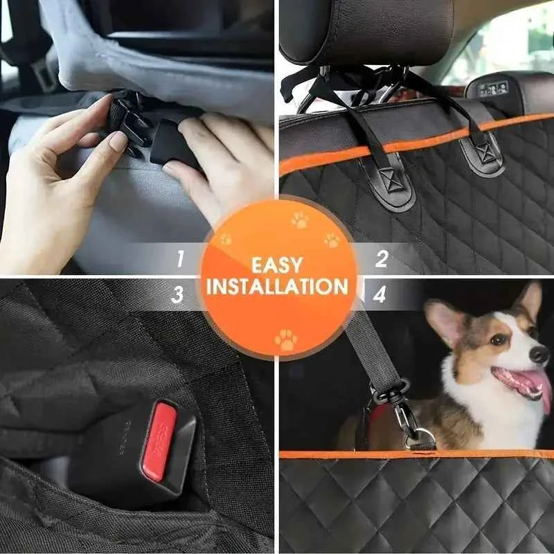 Waterproof Dog Car Seat Cover – Plaid Polyester | Universal Fit | All Seasons | 3 Colors