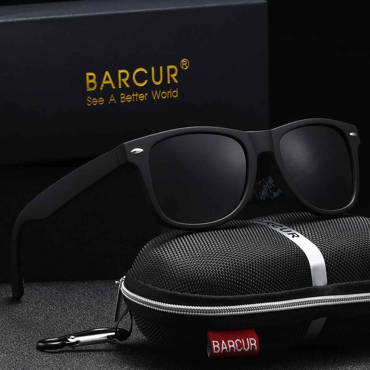 BARCUR Sports Polarized Sunglasses – UV400 Oval PC Frame for Men & Women