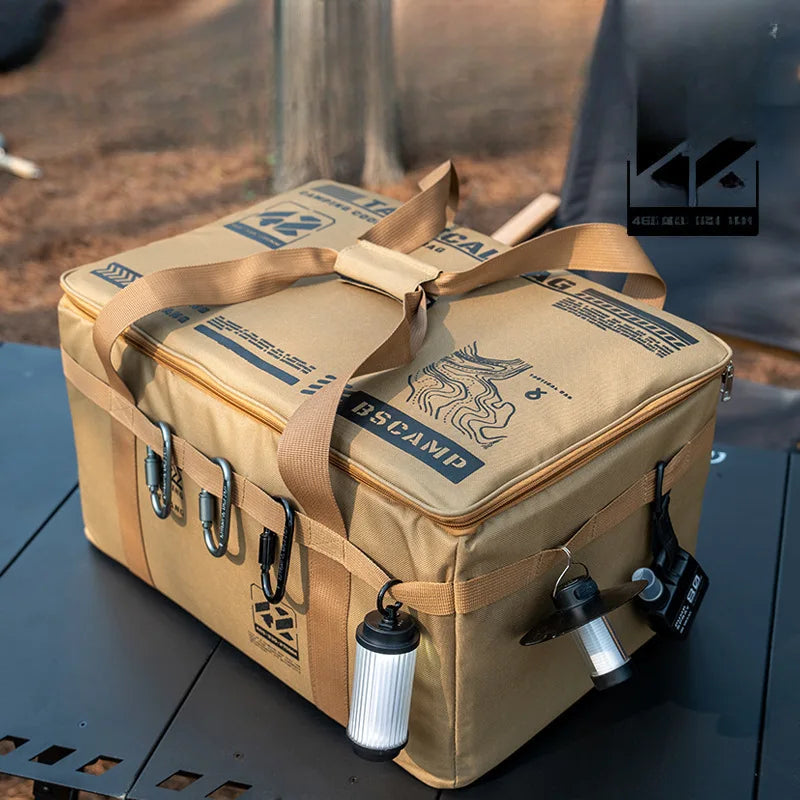 Outdoor folding storage box, picnic camping storage box, tableware, kitchenware, large capacity
