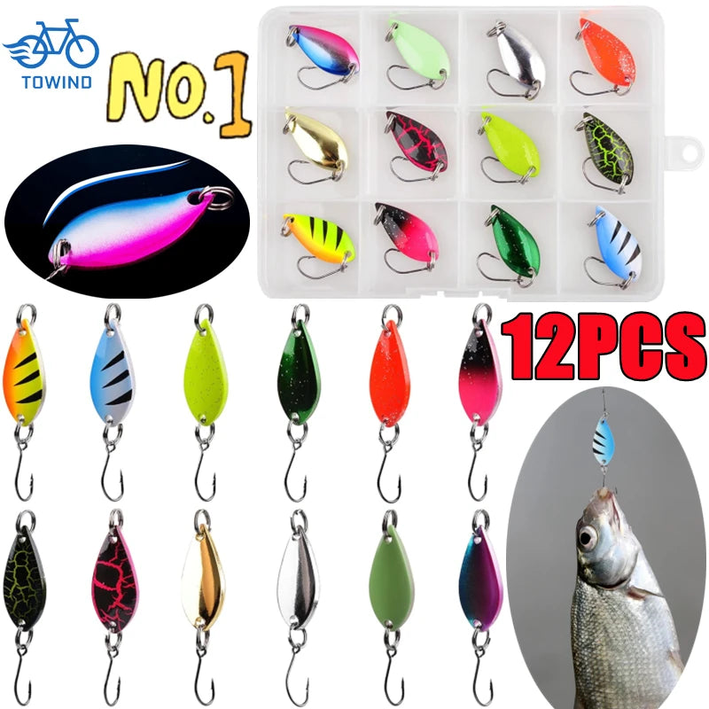 Trout Bait Metal Spoon Fishing Lure Wobbler Jigging Tackle Accessories Multi-color Long-casting Lure Bait