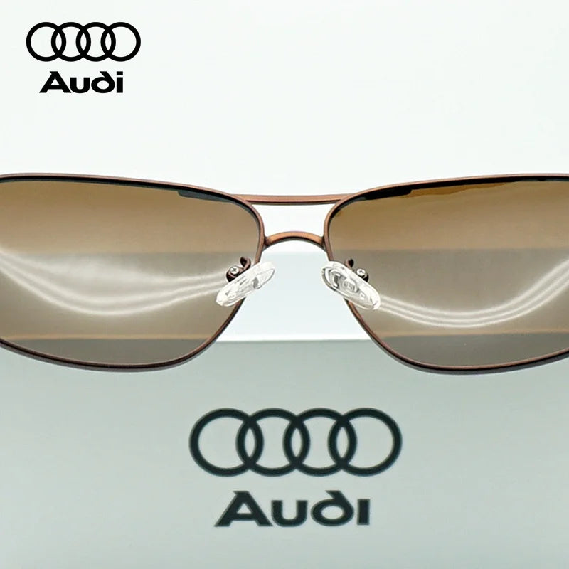 Audi Polarized Sunglasses – Unisex UV400 Anti-Glare Square Alloy Frame Sport & Driving Shades