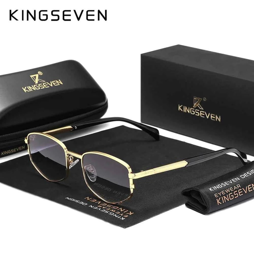 KINGSEVEN 9019 Small Oval Sunglasses – Alloy Frame, UV400, Unisex