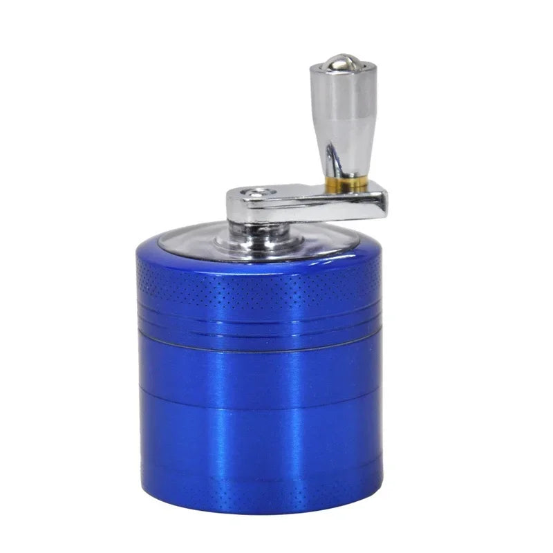 JUSTINLAU 4-layer Tobacco Grinder 40mm Manual Metal Zinc Alloy Herb Mill Spice Crusher Smoke Grinder Crusher Hand Crank Miller