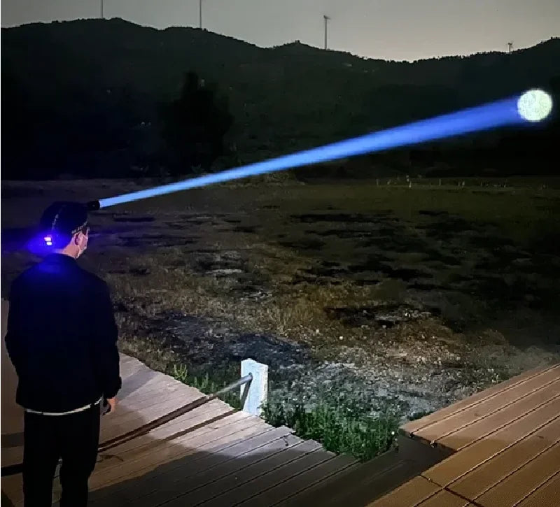 2026 New Super Powerful Headlamp 800W LED IR Sensor Headlight Rechargeable Head Flashlight 5000 Meter Head Lamp Fishing Lantern
