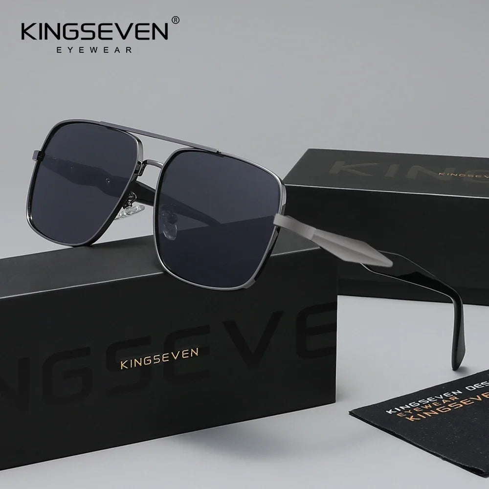 KINGSEVEN Polarized Sunglasses – UV400 Rectangle Frame for Men & Women