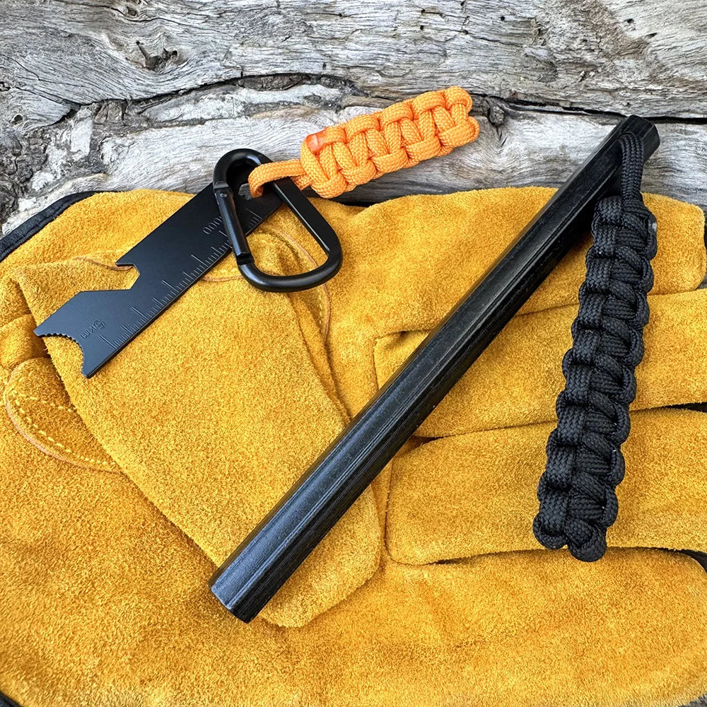 Bear Grylls Survival Fire Starter Magnesium Flint Rod, Portable Emergency Firesteel Kit Compass Whistle for Camping Hiking Tool