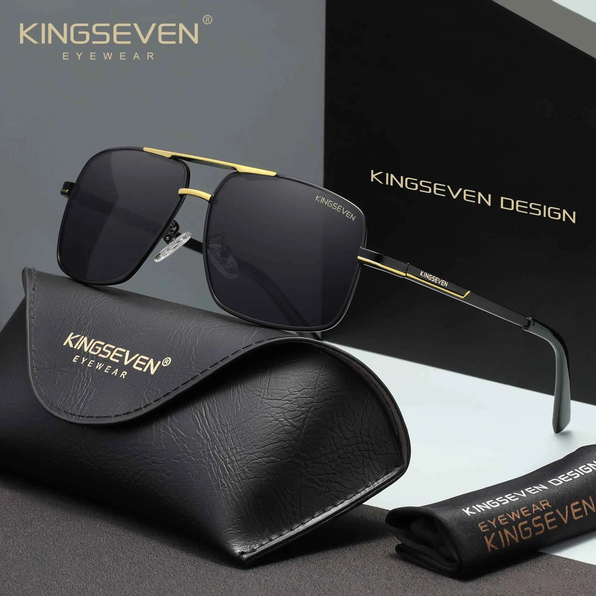 KINGSEVEN 7891 Polarized Sunglasses – Stainless Steel, Photochromic, UV400, Unisex