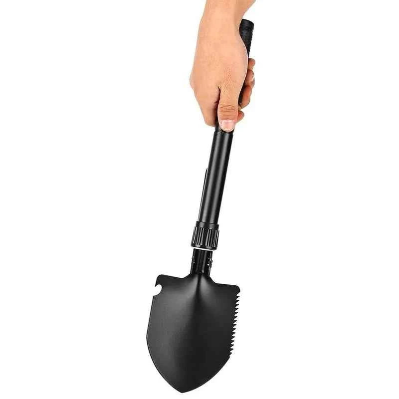 Foldable Shovel with Compass Multi Purpose for Camping Hiking Backpacking Gardening Hiking Accessories