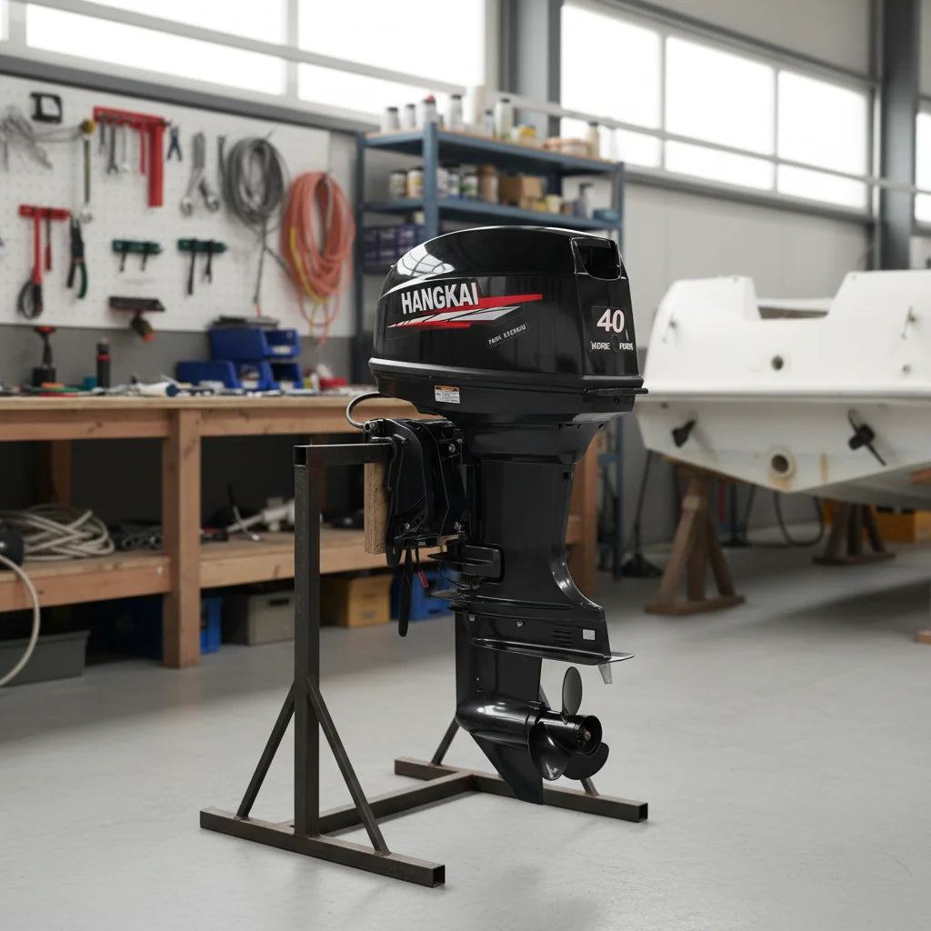 Hangkai 40HP Outboard Motor,2-Stroke Water Cooled Boat Engine,Marine Petrol Motor, for Inflatable Fishing Boat,Speed Boat,703cc