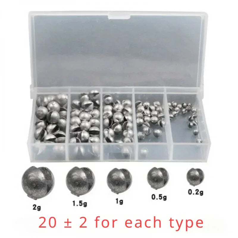 Delysia King 100 pcs/box Bite lead Fishing gear accessories