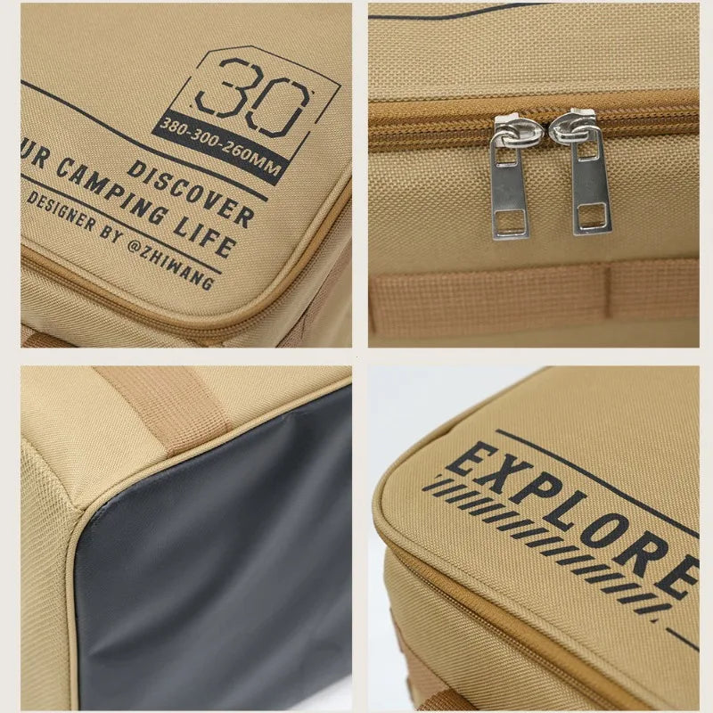 Outdoor folding storage box, picnic camping storage box, tableware, kitchenware, large capacity