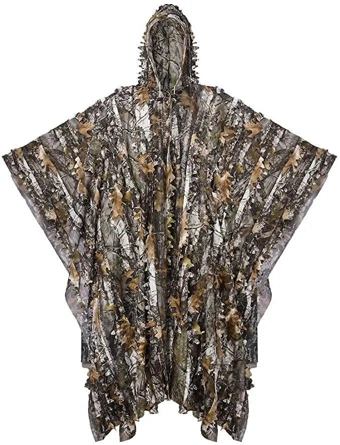 Tactical Hunting Poncho Camouflage Field Jacket – Tree Camo, L & XXL