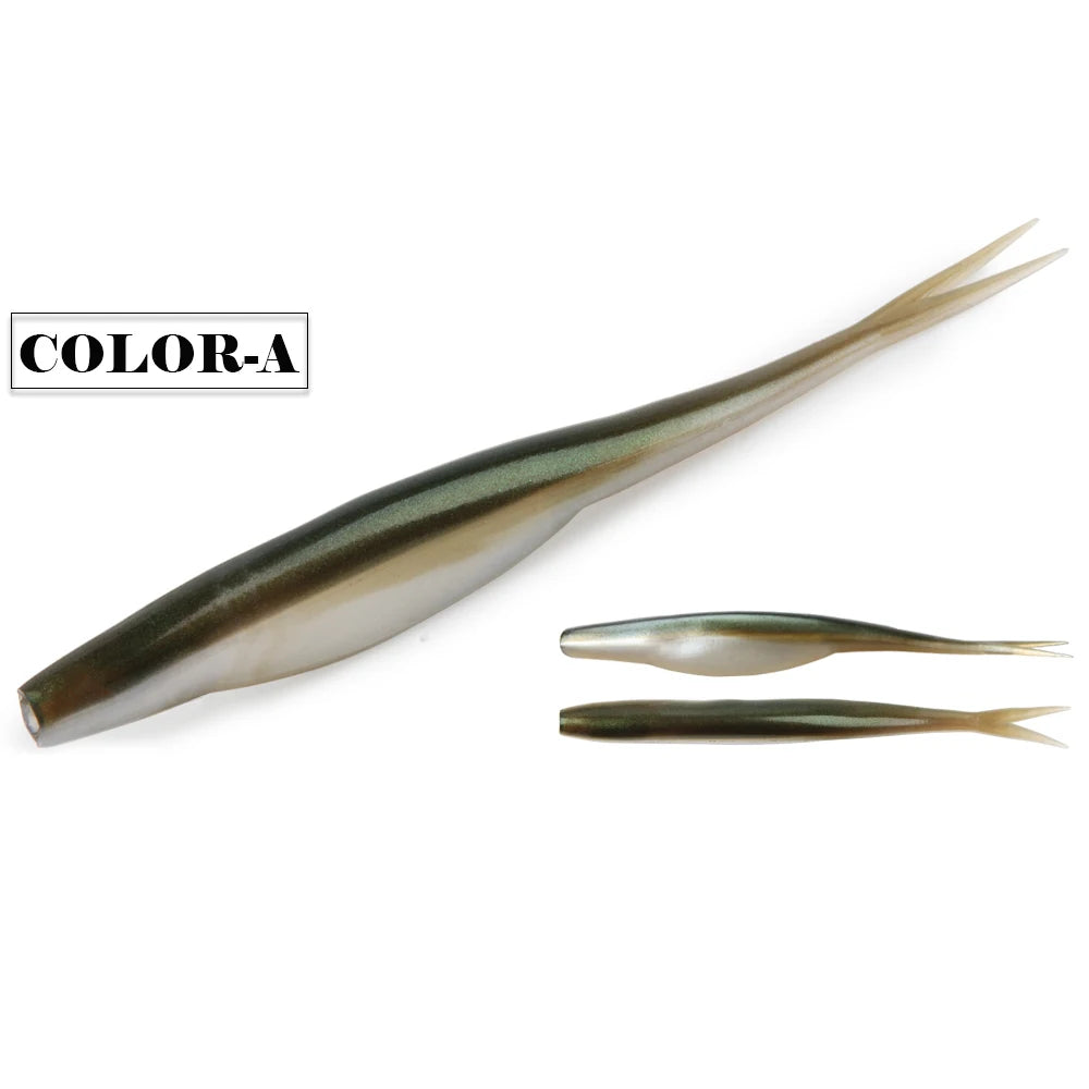 Spinpoler TPR Jerk Shad Swimbait – 5"/12cm Floating Soft Bait, 5 Pcs