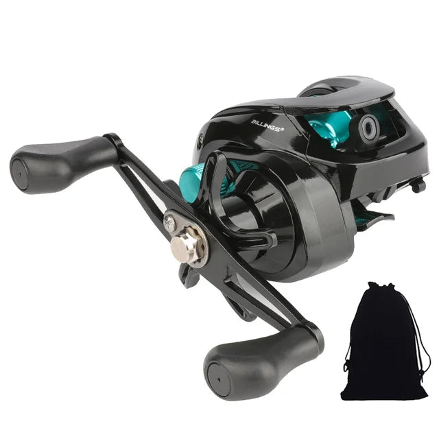 GLS Baitcasting Reel – 6.3:1 Gear Ratio 8KG Max Drag Metal Construction for Bass, Ocean & Lake Fishing
