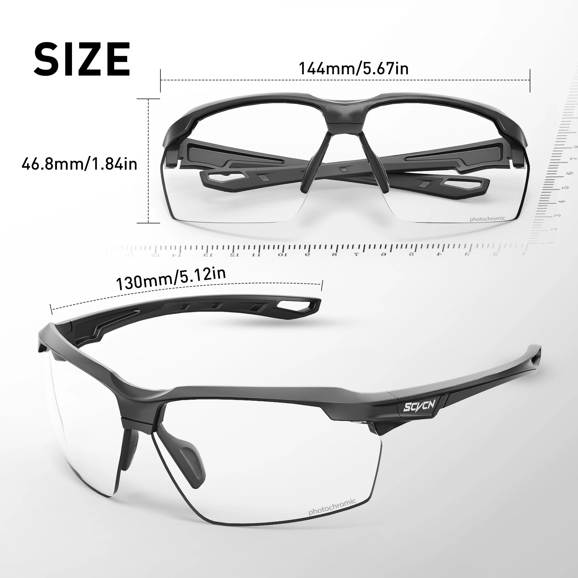 SCVCN Tactical Shooting Glasses – Photochromic Polarized Shockproof Goggles for Hunting, Airsoft & Outdoor Sport