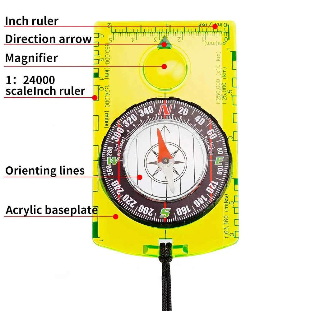 Waterproof Hiking Compass – Navigation Tool for Camping, Scouts & Backpacking