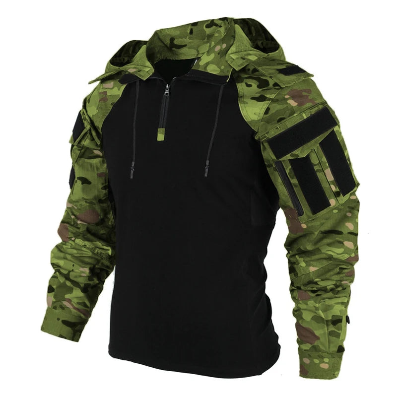 Military Combat T-Shirt Men Tactical Shirt Camping Hunting Clothing