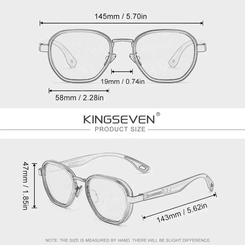 KINGSEVEN Polarized Round Sunglasses – Vintage Style UV400 for Men & Women