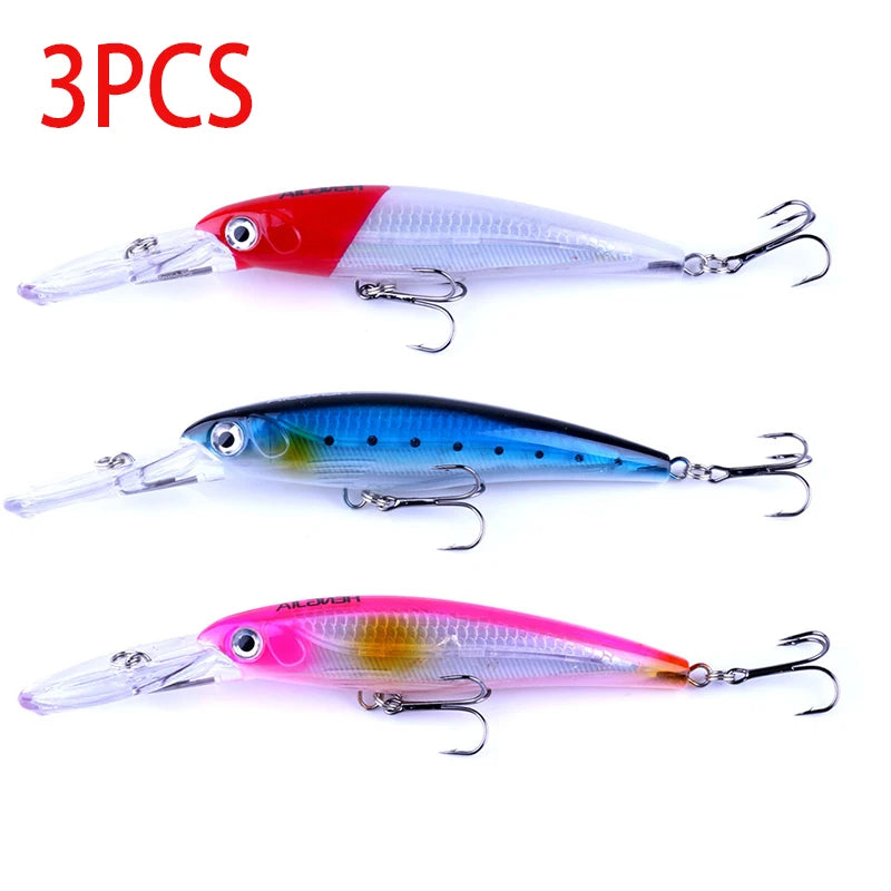 170mm 30g Minnow Fishing Lure – Hard Bait Wobbler for Bass, Pike & Saltwater Trolling