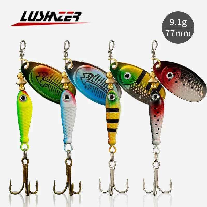 Metal Spinner Spoon Fishing Lure with Treble Hook – Spinnerbait for Bass, Carp & Pike (7cm/10cm)