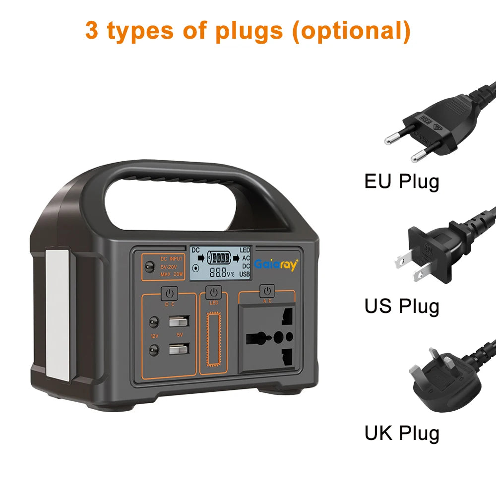 100W Portable Power Station 24000mAh LiFePO4 Charging Station Solar Generator 220V/110V Energy Storage Power Supply for Camping