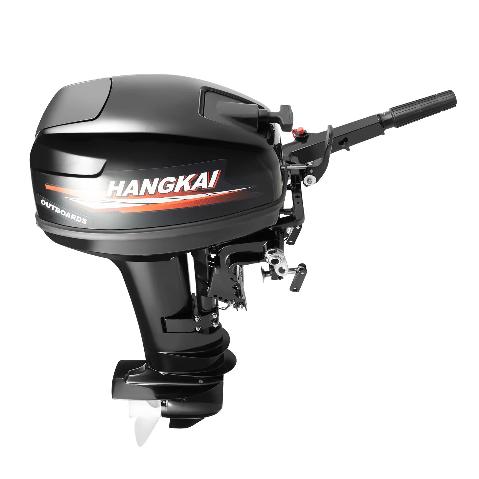 HangKai 18HP Outboard Motor, 2 Stroke 246CC Heavy Duty Outboard Boat Water Cooled Engine with CDI Ignition System Long Shaft
