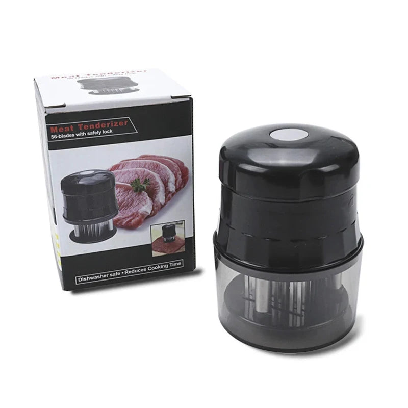 56-Blade Needle Meat Tenderizer – Stainless Steel, Dishwasher Safe | Reduces Cook Time by 40%