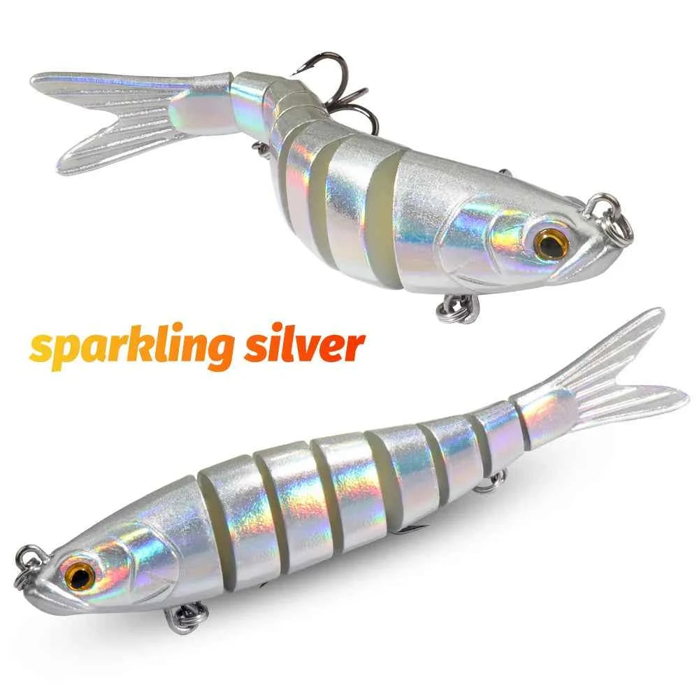 3PCS Swimbait 11g 16g 27g Joint Bait 3D Eye Laser colorful Bionic Pesca Bass Treble Hook Carp Fishing Tackle Sinking Pencil Lure
