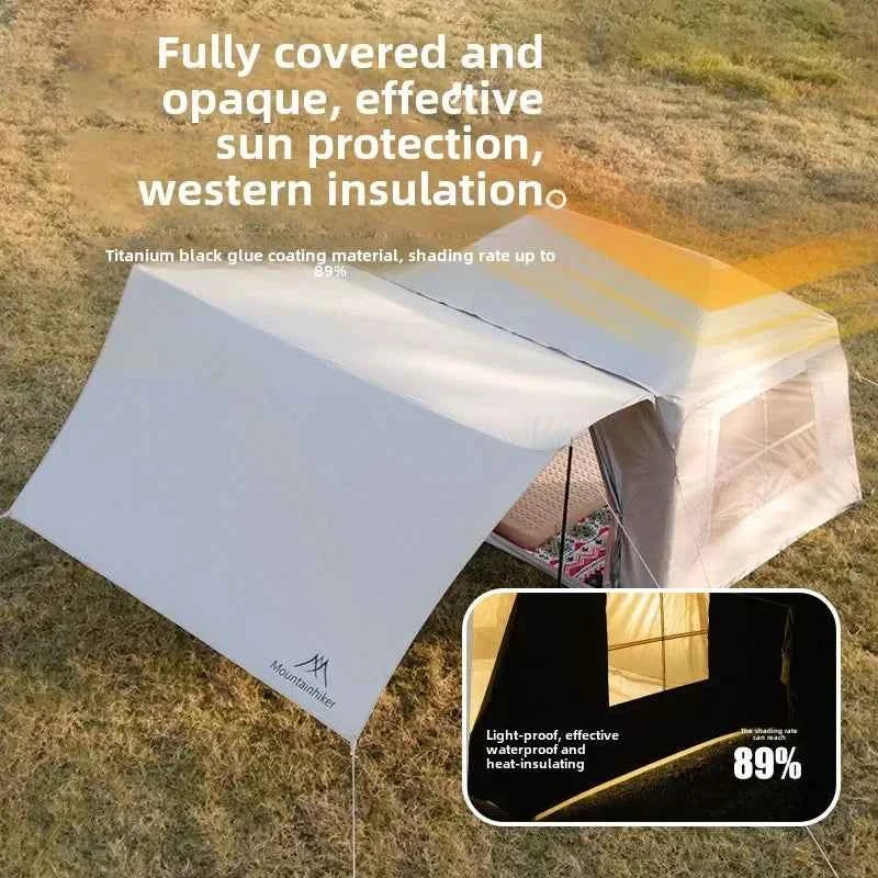 MOUNTAINHIKER Outdoor Camping 2-5 Person Waterproof Family Awning Beach Tent Quick Open Fishing Tent Picnic Park Anti-UV Shade
