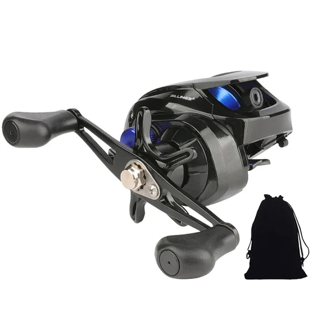 GLS Baitcasting Reel – 6.3:1 Gear Ratio 8KG Max Drag Metal Construction for Bass, Ocean & Lake Fishing