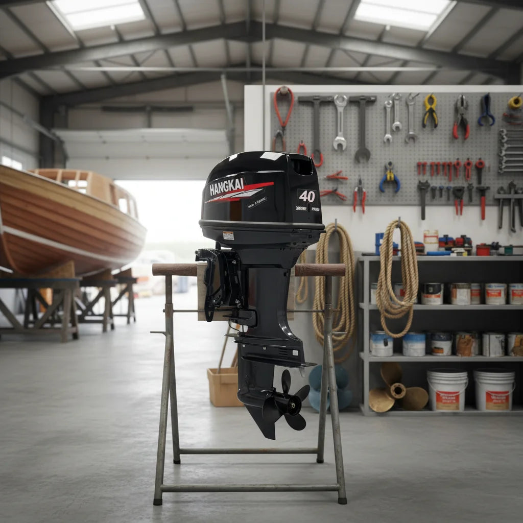 Hangkai 40HP Outboard Motor,2-Stroke Water Cooled Boat Engine,Marine Petrol Motor, for Inflatable Fishing Boat,Speed Boat,703cc