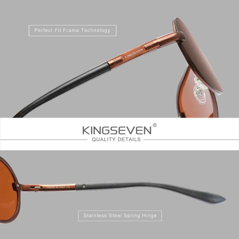 KINGSEVEN Pilot Anti-Glare Sunglasses – Polarized UV400 Fashion Eyewear for Men & Women