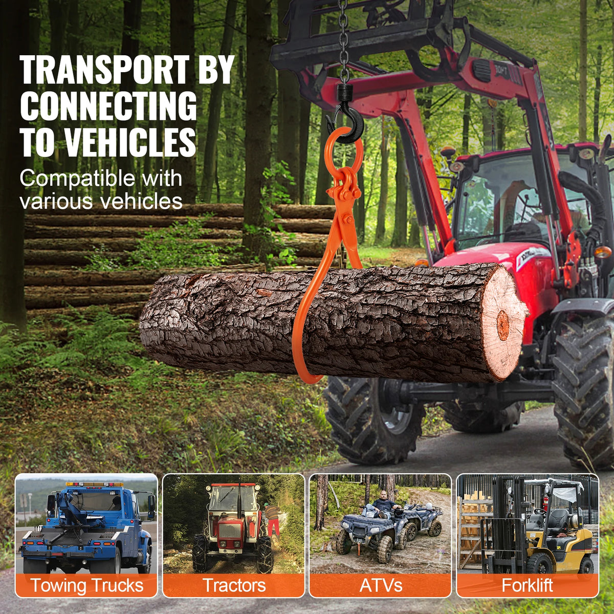 SucceBuy Log Skidding & Lifting Tongs – Heavy-Duty