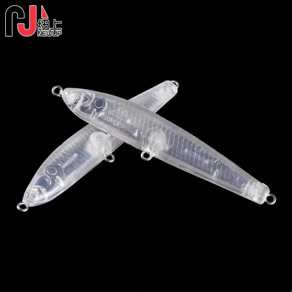 Unpainted Blank Pencil Bait – Sinking Hard Lure Blanks for Custom Painting, 7.5cm / 9g, 10 Pcs