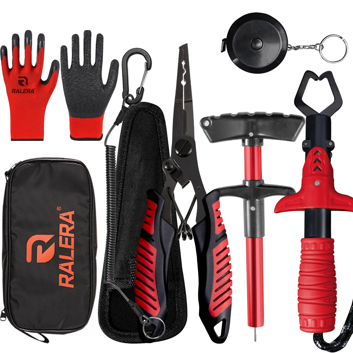 RALERA Fishing Pliers Kit – Stainless Steel Fish Gripper, Hook Remover & Braided Line Cutter | Saltwater & Freshwater