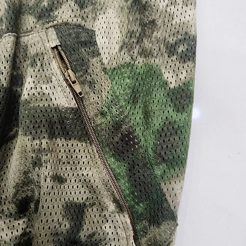 AUKUPKEE Tactical Mesh Mosquito-Proof Suit – Unisex Camo Hoodie & Pants Set
