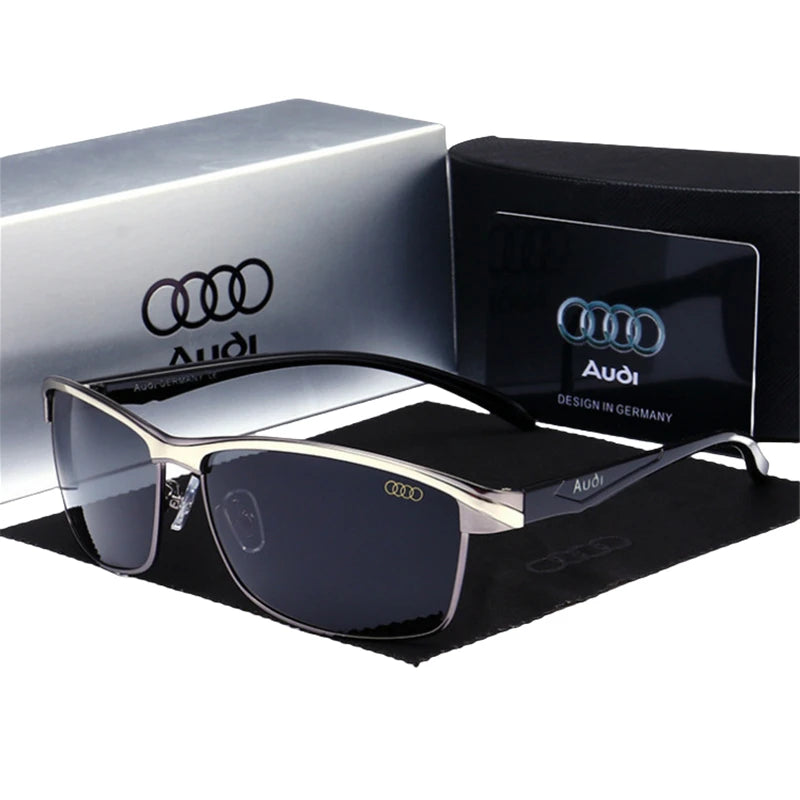 Audi UV400 Polarized Rectangle Sunglasses Glasses for Men Women Driving Motorcycle Outdoor Cycling Glasses AntiGlare Lens 551