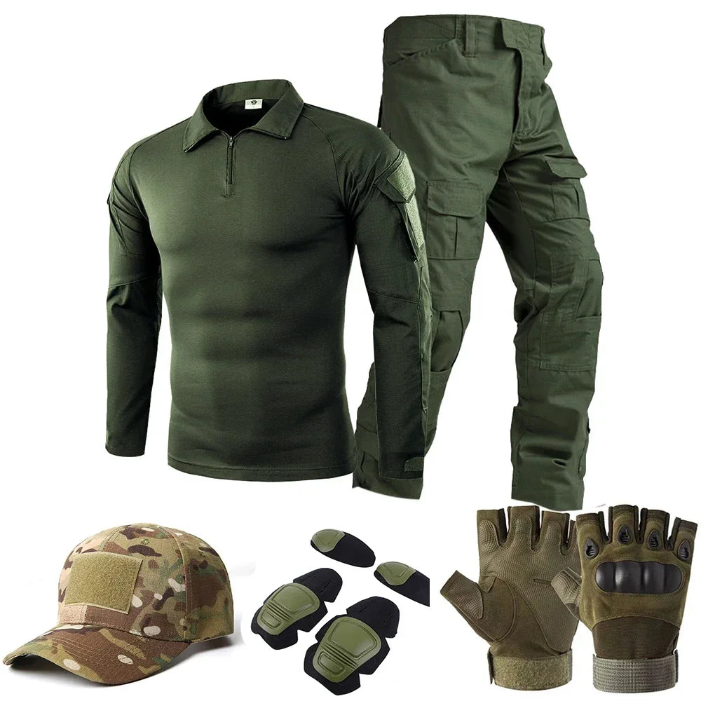 Tactical Uniform Suits Milit Outdoor Camouflage Suit Hunting Shirts Pants Fish Trainning Airsoft Paintball Clothes Sets